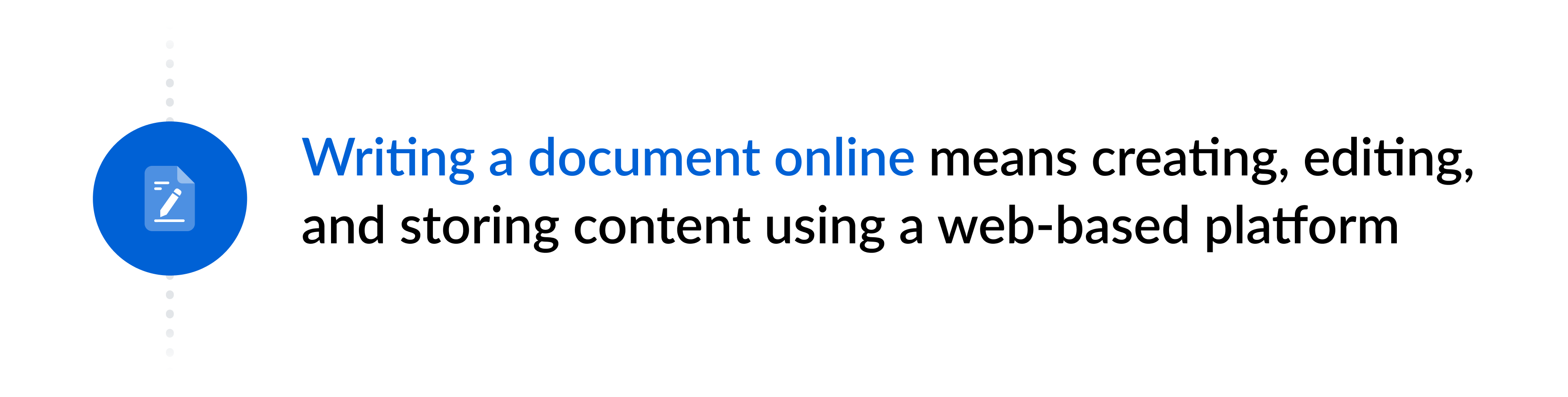 Definition of writing a document online