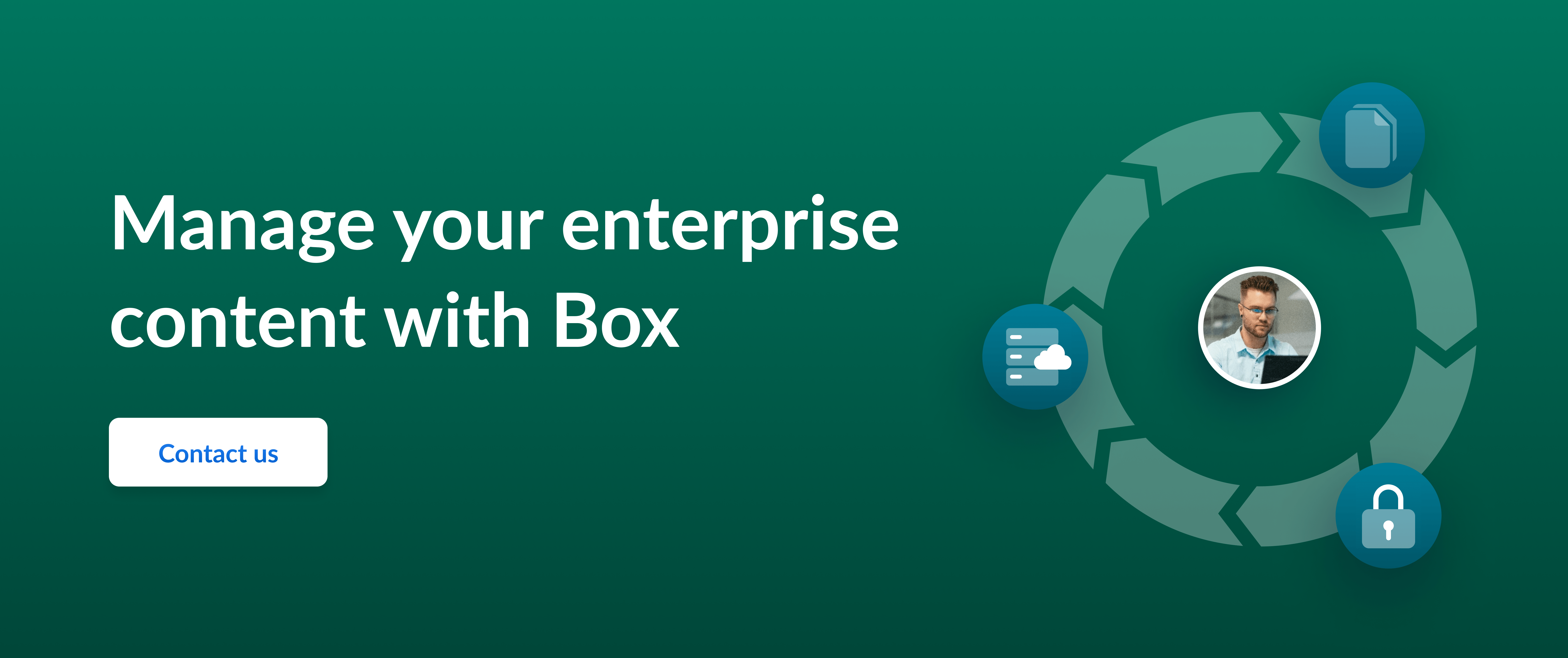 Call to action to manage your enterprise content with Box