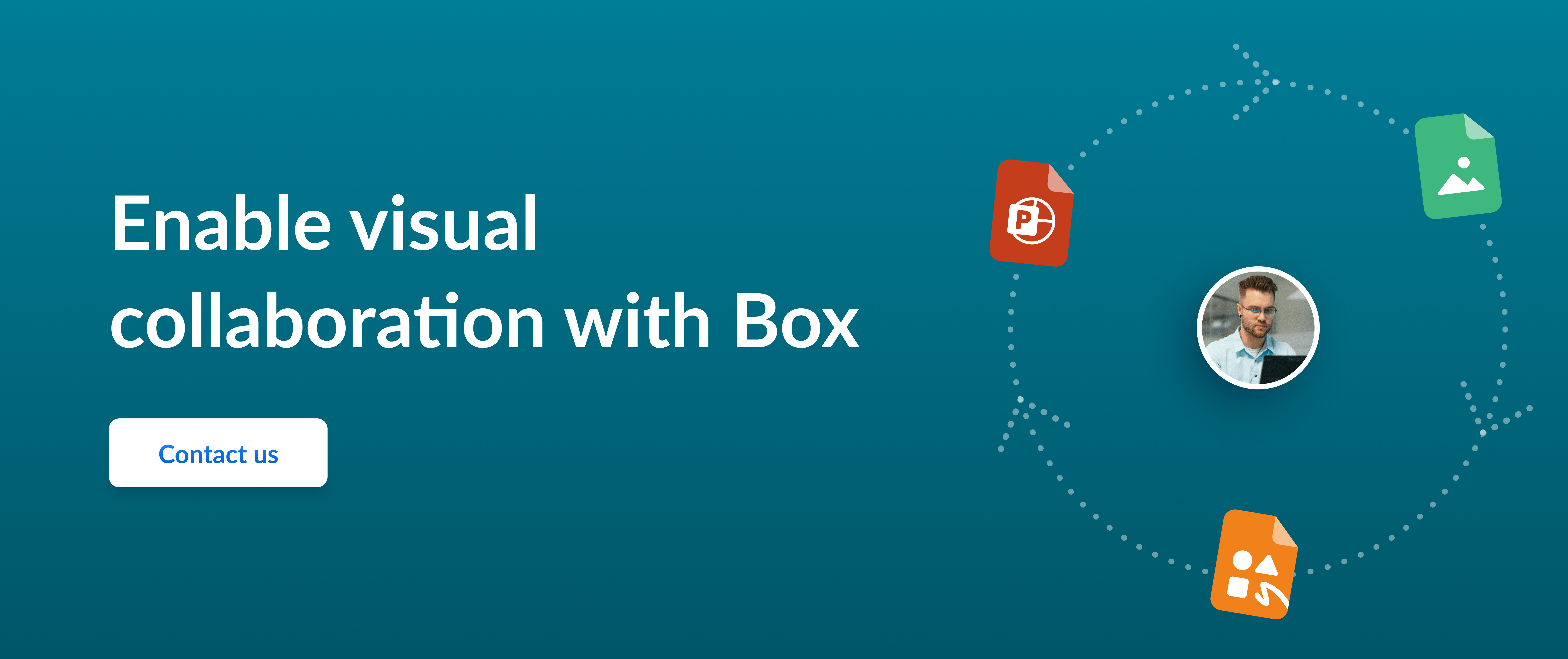 Call to action to contact Box for visual collaboration